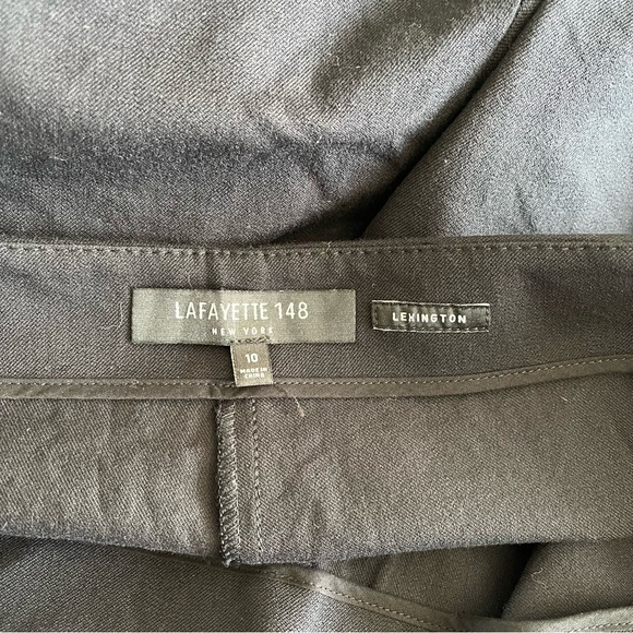 LAFAYETTE 148 Lexington Cropped Straight Leg Black Trouser Pants - Picture 9 of 11